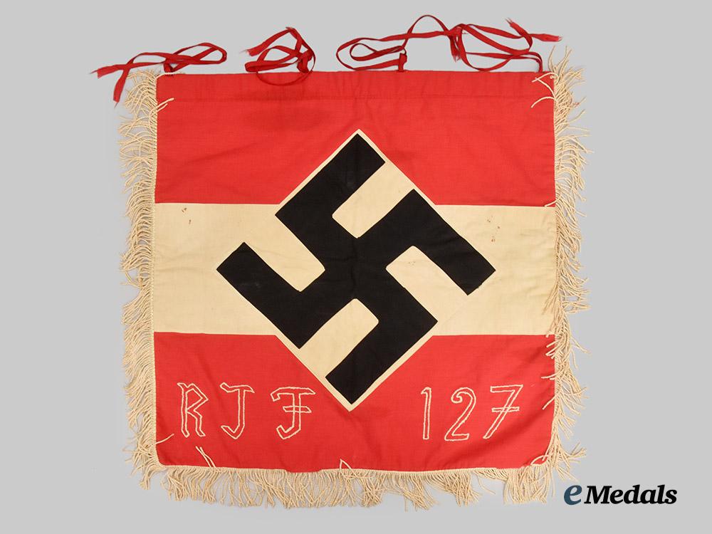 germany,_h_j._a_trumpet_banner_with_converted_reichsjugendführung_dedication___m_n_c5253