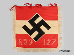 Germany, HJ. A Trumpet Banner with Converted Reichsjugendführung Dedication