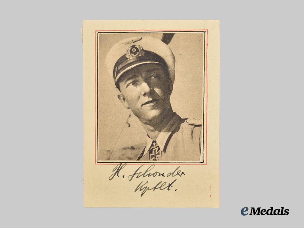 germany,_kriegsmarine._a_mixed_lot_of_signed_knight’s_cross_recipient_photographs,_from_the_roger_bender_collection___m_n_c5296