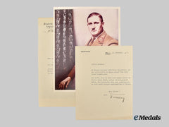 Germany, Third Reich. A Pair of Letters to AH Adjutant Wilhelm Brückner, with Friedrich Hildebrandt and Josef Terboven Signatures