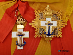 Spain, Kingdom. An Order of Naval Merit, Grand Cross with White Distinction (Special Service)