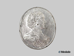 Russia, Imperial. A Medal to Captain Matvey Simonov for Construction of Taganrog Harbour 1709, by Salomon Gouin