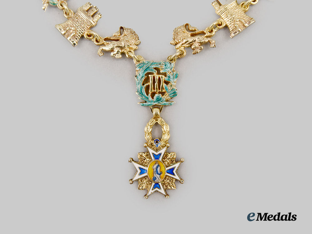 spain,_kingdom._an_order_of_carlos_i_i_i_collar,_miniature,_c.1960___m_n_c5403
