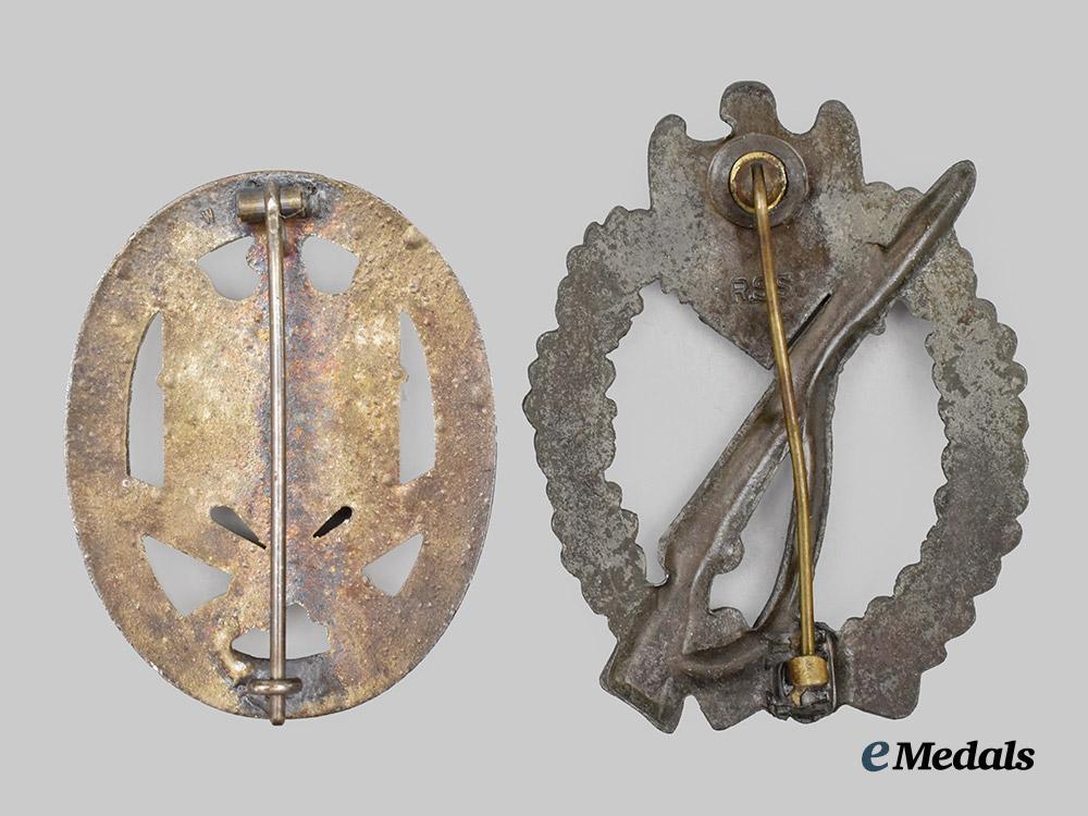 germany,_wehrmacht._a_pair_of_service_badges,_maker-_marked_examples___m_n_c5434