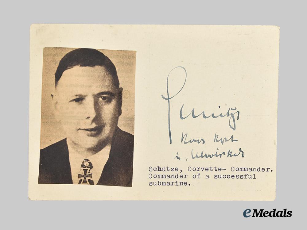 germany,_kriegsmarine._a_mixed_lot_of_knight’s_cross_recipient_photographs_and_signatures,_from_the_roger_bender_collection___m_n_c5457