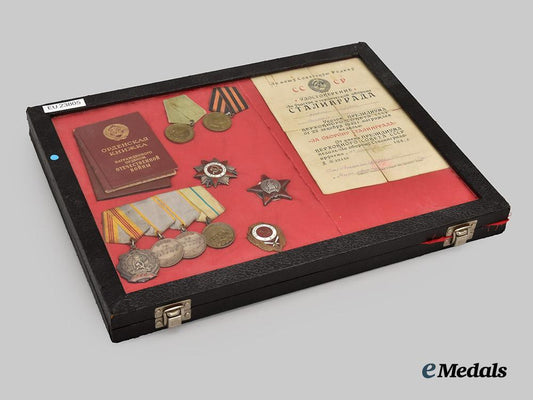 russia,_soviet_union._a_collection_of_awards_and_documents_to_aleksandr_sergeyevich_baydukov_for_great_patriotic_war_service___m_n_c5460