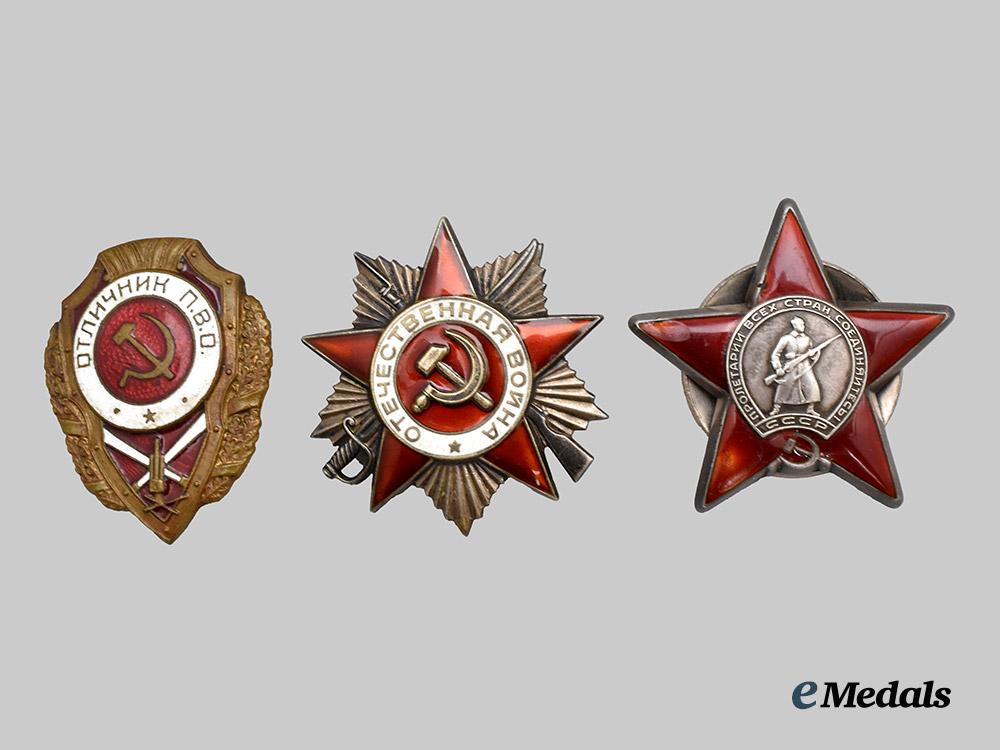 russia,_soviet_union._a_collection_of_awards_and_documents_to_aleksandr_sergeyevich_baydukov_for_great_patriotic_war_service___m_n_c5468