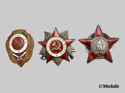 russia,_soviet_union._a_collection_of_awards_and_documents_to_aleksandr_sergeyevich_baydukov_for_great_patriotic_war_service___m_n_c5468