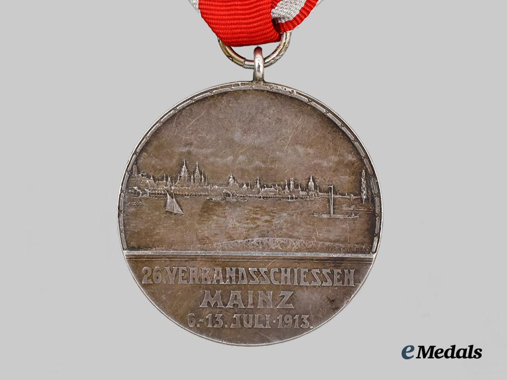hesse-_darmstadt,_grand_duchy._a1913_mainz_shooting_competition_commemorative_medal_in_silver___m_n_c5563