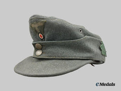 Germany, Heer. An EM/NCO’s M43 Field Cap, Postwar-Modified by Bavaria Filmkunst