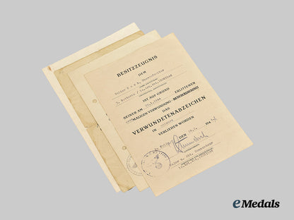 germany,_third_reich._a_lot_of_four_wound_badge_award_documents_and_death_announcement_certificates___m_n_c5645