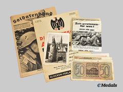 Germany, Third Reich. A Lot of Seven Third Reich Postcards, Magazines, and Articles