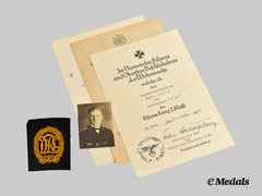 Germany, Third Reich. A Lot of Award Documents, Photographs, and Awards