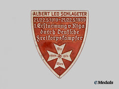 Germany, Third Reich. An Albert Schlageter “Storming of the Riga” Commemorative Freikorps Badge