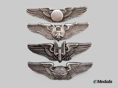 United States. A Lot of Four Reduced Size Second War Wings
