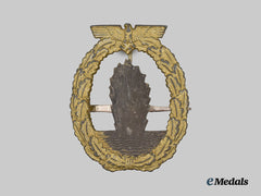 Germany, Kriegsmarine. A Minesweeper War Badge, Variant IV, by Wilhelm Deumer