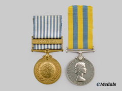United Kingdom. Two Korean Medals