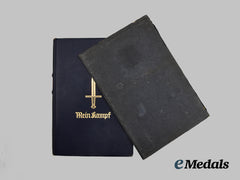 Germany, NSDAP. A Rare 1939 Edition of Mein Kampf, Special Issue for the 50th Birthday of AH, with Case and Postcards