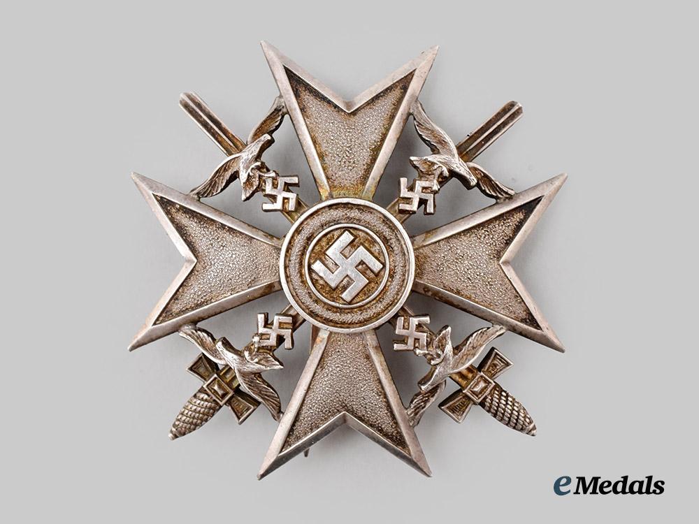germany,_wehrmacht._a_spanish_cross_with_swords,_in_silver,_by_c._e._juncker___m_n_c5850
