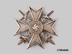 Germany, Wehrmacht. A Spanish Cross with Swords, in Silver, by C.E. Juncker