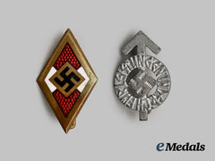 Germany, HJ. A Pair of Badges