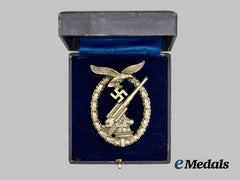 Germany, Luftwaffe. A Flak Badge, with Case, by C.E. Juncker