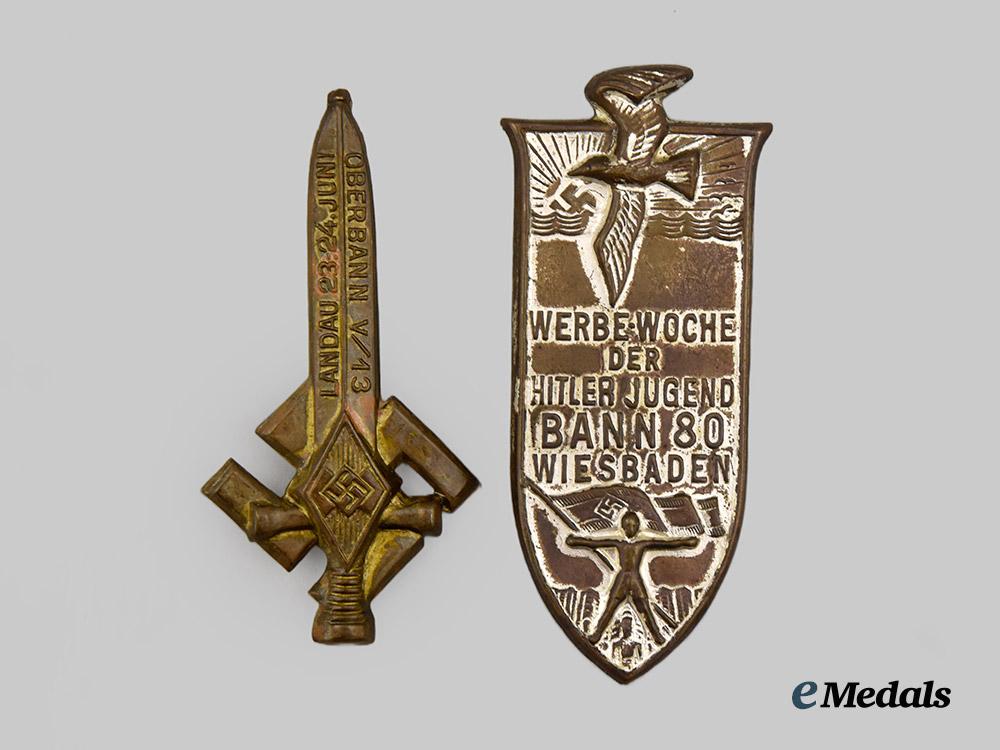 germany,_h_j._a_lot_of_two_h._j._commemorative_badges(_bann80/_bann13)___m_n_c5901