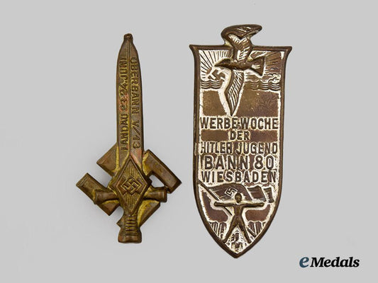 germany,_h_j._a_lot_of_two_h._j._commemorative_badges(_bann80/_bann13)___m_n_c5901