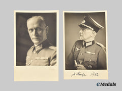 Germany, Wehrmacht. A Pair of Dedicated Studio Portraits of Decorated Wehrmacht Officers