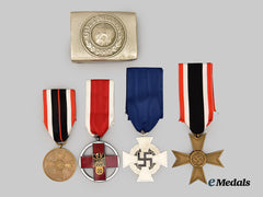 Germany, Third Reich. A Mixed Lot of Awards, with Transitional Heer Belt Buckle