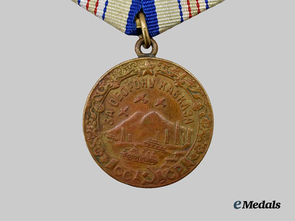 russia,_soviet_union._a_medal_for_the_defence_of_the_caucasus,_with_award_document,_to_nikolai_fedorovich_bayura___m_n_c6036