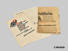 Germany, Der Stahlhelm. A Mixed Lot of Paper Items