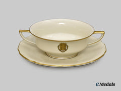 Spain, Fascist State. A Soup Dish Place Setting Belonging to Francisco Franco.