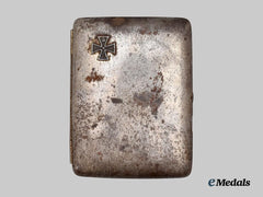 Germany, Imperial. A Trench Art Cigarette Case, Owner-Attributed Example