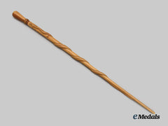 Canada, CEF. A First War Carved Swagger Stick from Lake Mara Internment Camp