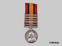 United Kingdom. A Queen’s South Africa Medal to Pte. Lenton, Volunteer Company of the Derbyshire Regiment