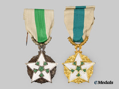 Syria, Republic. Two Orders of Civil Merit of the Syrian Arab Republic, II and II Class