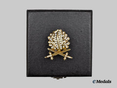 Germany, Federal Republic. A Golden Oak Leaves, Swords, and Diamonds Clasp, with Case, Exhibition Example by Rudolf Souval c. 1965