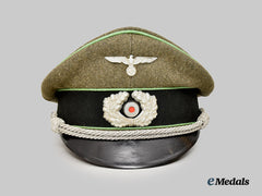Germany, Heer. A Panzergrenadier Officer’s Visor Cap, Named and Unit-Attributed Example