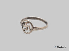 Germany, Third Reich. A Patriotic Ring in Silver