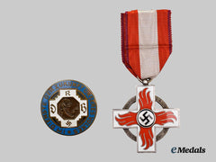 Germany, Third Reich. A Pair of Merit Decorations for Fire Brigade and Midwife Service