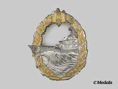Germany, Kriegsmarine. A Destroyer War Badge, by Sohni, Heubach & Co.