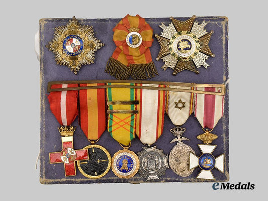 spain,_franco_period._a_war_veteran’s_medal_bar_with_two_stars___m_n_c6651