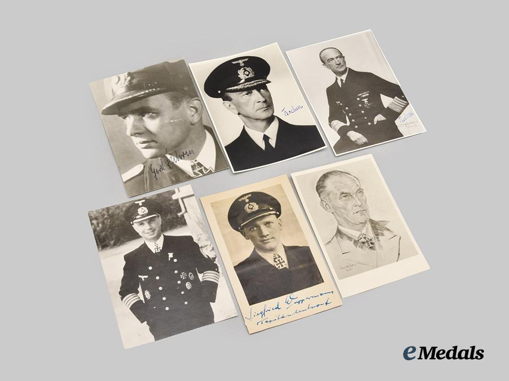 germany,_kriegsmarine._a_mixed_lot_of_postwar_photographs_and_signatures_of_knight’s_cross_recipients,_from_the_roger_bender_collection___m_n_c6727