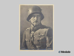 Germany, Weimar Republic. A Large Signed Studio Portrait Of Pour Le Mérite Recipient General Franz Ritter von Epp