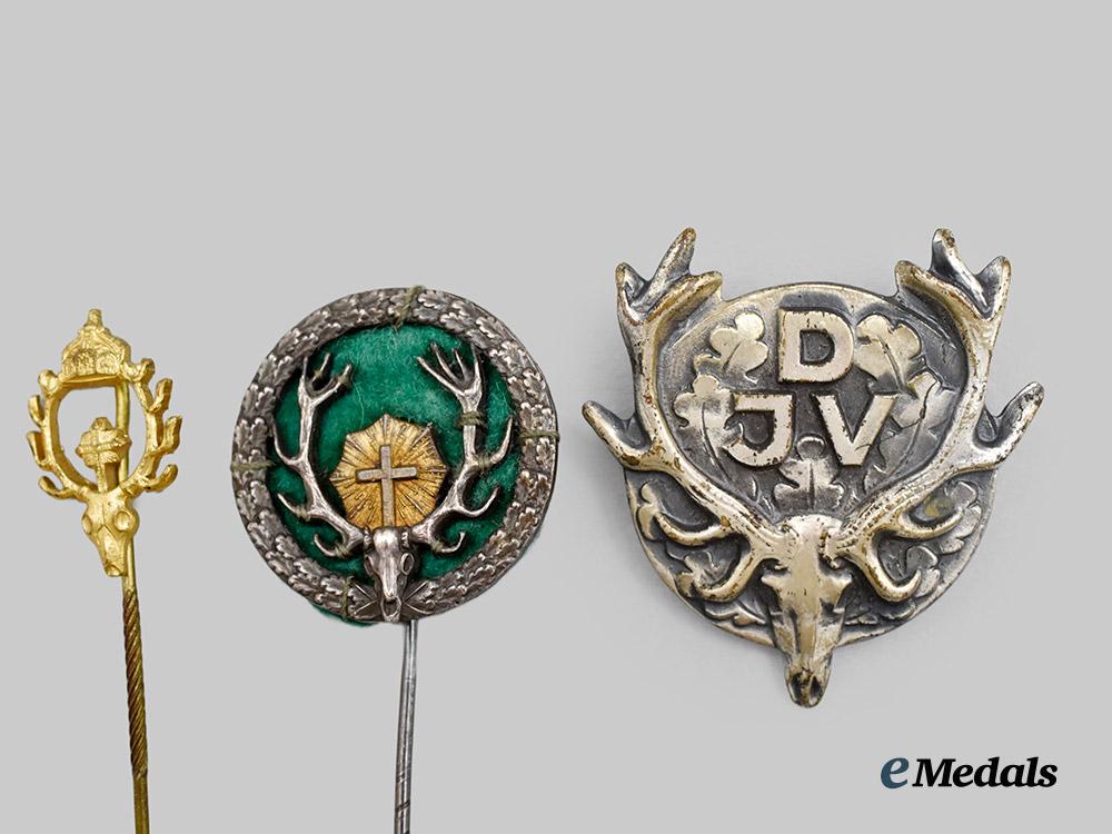 germany,_imperial;_germany,_federal_republic._a_mixed_lot_of_hunting_pins___m_n_c6757