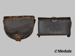 United States. Two Civil War Army Cartridge Pouches