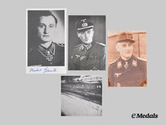 Germany, Third Reich. A Group of Post-War Signed Knight’s Cross Winner Photographs