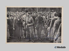 Germany, SS. A Photograph of the 1932 Reich Youth Day in Potsdam, Signed by Oberscharführer Rochus Misch