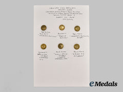 United States. Six New York State Artillery/Militia National Guard Uniform Buttons, c.1850
